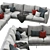 Modern Berto Dee Dee Sectional 3D model small image 2