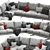 Modern Berto Dee Dee Sectional 3D model small image 3