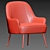 Porthos Home Adora Chair: Velvet Upholstery & Iron Legs 3D model small image 4