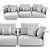 Flexform Ontario Sofa: Stylish Comfort by Antonio Citterio 3D model small image 4