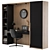 Elegant Black Wood Home Office 3D model small image 2