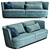 Elegant Jazz Furman Sofa 3D model small image 1