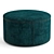 Elegant Velvet Ottoman Stool 3D model small image 1