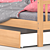 VitaliSpa Toddler Floor Bed: Solid Wood, 2 Drawers 3D model small image 3
