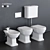 Efi Ceramic Toilet with Cistern 3D model small image 1