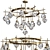 Luxury Crystal Chandelier with Tiered Shades 3D model small image 1