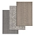 Luxury Set of 3 High-Quality Carpets 3D model small image 1