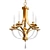 Elegant Bent Crystal Chandelier 3D model small image 1