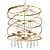 Elegant 9-Light Pendant Chandelier 3D model small image 1