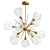 Modern Starburst LED Chandelier 3D model small image 1