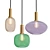 Colorful Glass Pendant Lights 3D model small image 1