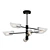 Smoke-Colored Glass Chandelier 3D model small image 1