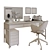 Sleek Office Desk Set 3D model small image 5