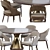 Stainless Steel Chair & Dolly Set 3D model small image 3