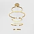 Modern Brass Pendant Light with Acrylic Shade 3D model small image 1