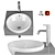 TOTO LW533J Lavatory: Modern Design & High Quality 3D model small image 5