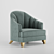 Elegant Armchair Sofa 3D model small image 3