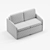 Bjork Mustard 153: Sleek and Stylish 3-Seater Sofa 3D model small image 5
