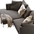 B&B Italia Charles Large: Sleek Designer Sofa 3D model small image 3