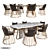 Modern Dining Table Set: Stylish and Functional 3D model small image 1