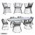 Modern Dining Table Set: Stylish and Functional 3D model small image 3