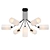 Industrial Loft Chandelier with Rotating Arms 3D model small image 1