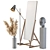Elegant Pampas Stand Mirror 3D model small image 1