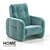 Parker 91 Rocker Chair 3D model small image 1