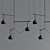 Sleek Tubetto Pendant Lights 3D model small image 3