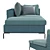 Italian Outdoor Elegance: Ray Sofa 3D model small image 8