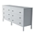 KOPPANG 6-Drawer Chest: Brown & White - Sleek and Spacious 3D model small image 3