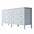 KOPPANG 6-Drawer Chest: Brown & White - Sleek and Spacious 3D model small image 4