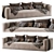 Gogan Extra-Large Sofa: Sleek Design, Stunning Comfort 3D model small image 1