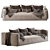 Gogan Extra-Large Sofa: Sleek Design, Stunning Comfort 3D model small image 3