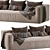 Gogan Extra-Large Sofa: Sleek Design, Stunning Comfort 3D model small image 4