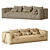 Gogan Extra-Large Sofa: Sleek Design, Stunning Comfort 3D model small image 5