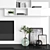 Modern TV Stand 110cm Height 3D model small image 2