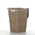 Wooden Texture Laundry Basket Model 3D model small image 2