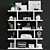 Contemporary Decorative Shelving 3D model small image 1