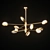 Contemporary LED Chandelier with Biconvex Disc Shades 3D model small image 1