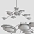 Modern Black LED Chandelier: Scan 12.5 3D model small image 2