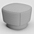  Holly Hunt Mesa Pouf Ottoman 3D model small image 3