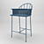 Sleek Mexa 1730 Bar Stool 3D model small image 1