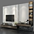 Sleek TV Shelf Set 119 3D model small image 2