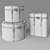Vintage Round Chests: Industrial-Style Storage 3D model small image 2