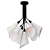 Elegant Calla Lily Ceiling Chandelier 3D model small image 1