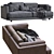 Modern Italian Leather Sofa Family Lounge 3D model small image 5