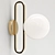 Vital Wall Light: Elegant Brass and Glass Fixture 3D model small image 1