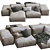 Elegant livingdivani Leather Sofa 3D model small image 2