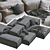 Elegant livingdivani Leather Sofa 3D model small image 5